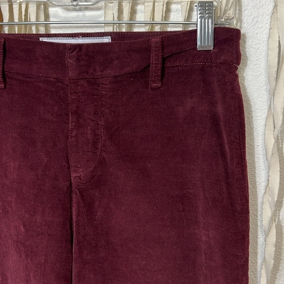Frank & Eileen Maroon Micro Corduroy Pants Size 0 - Picture 1 of 10